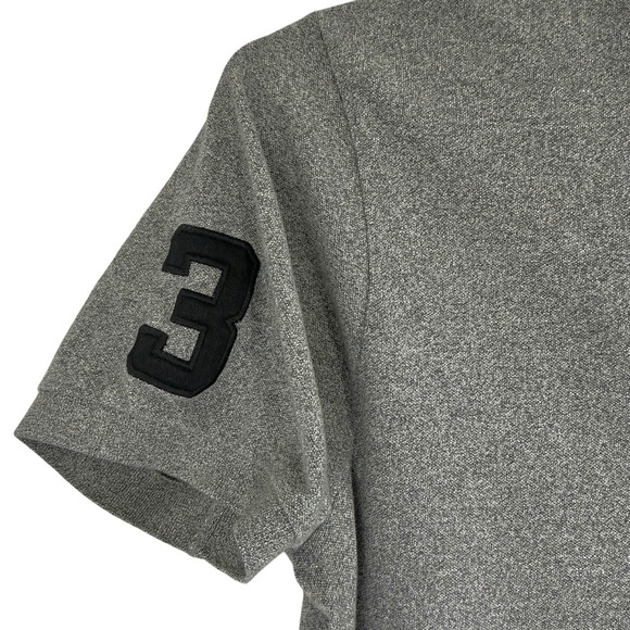 Polo Ralph Lauren Men's 2XB Big Pony Gray Polo Shirt Black Logo Big & Tall - Picture 2 of 8